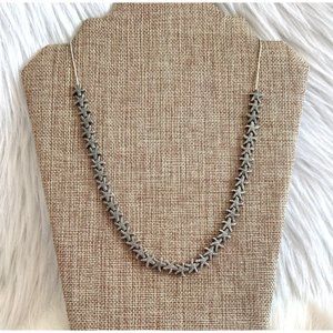 NAutical Starfish Sliding Pendant Necklace Silver Tone Metal Beach Coastal 15172